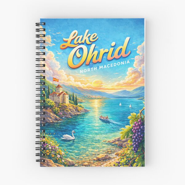 Item preview, Lake Ohrid North Macedonia – Church of St. John at Kaneo, Galičica Mountains and Sunset Over Bay of Ohrid designed and sold by Aryabek.