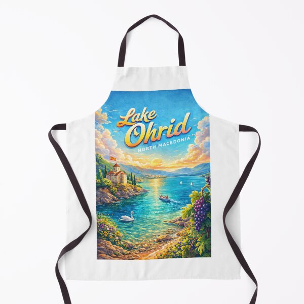 Item preview, Lake Ohrid North Macedonia – Church of St. John at Kaneo, Galičica Mountains and Sunset Over Bay of Ohrid designed and sold by Aryabek.