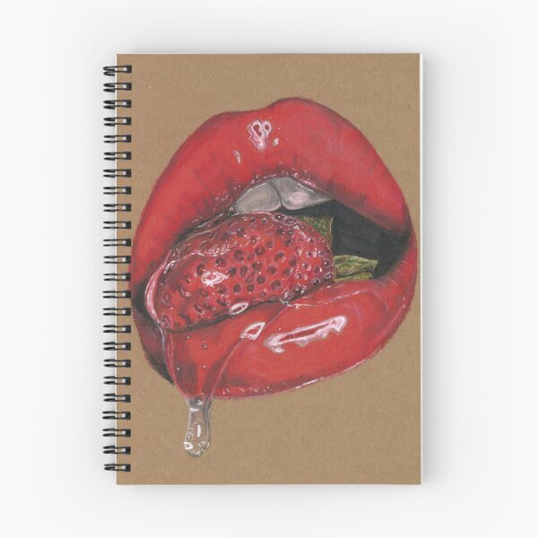 Item preview, Juicy Strawberry Glossy Lips Art designed and sold by thecraftywitchs.