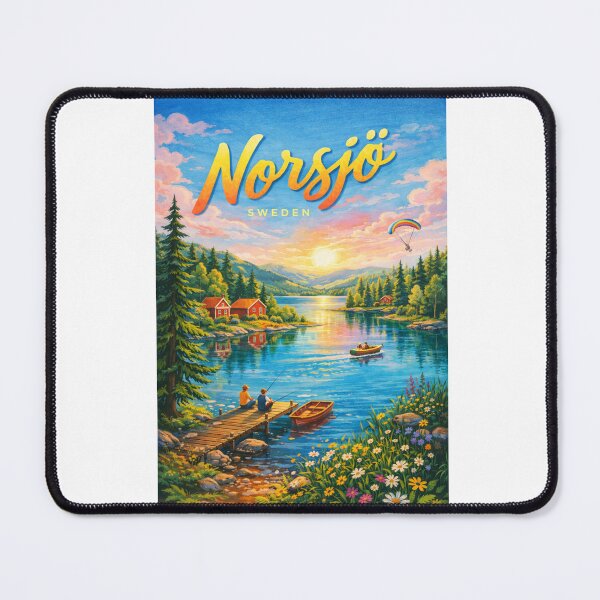 Item preview, Norsjö Sweden – Lakeside Cabins, Fishing, and Mountain Views in the Lapland Region designed and sold by Aryabek.
