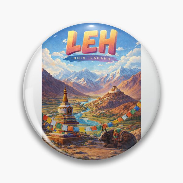 Item preview, Leh India Ladakh – Shanti Stupa, Himalayas and Indus River Valley in Jammu and Kashmir designed and sold by Aryabek.