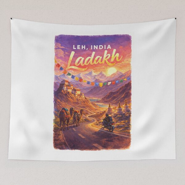 Item preview, Leh India Ladakh – Himalayan Road, Monasteries and Sunset Over Nubra Valley and Stupas designed and sold by Aryabek.