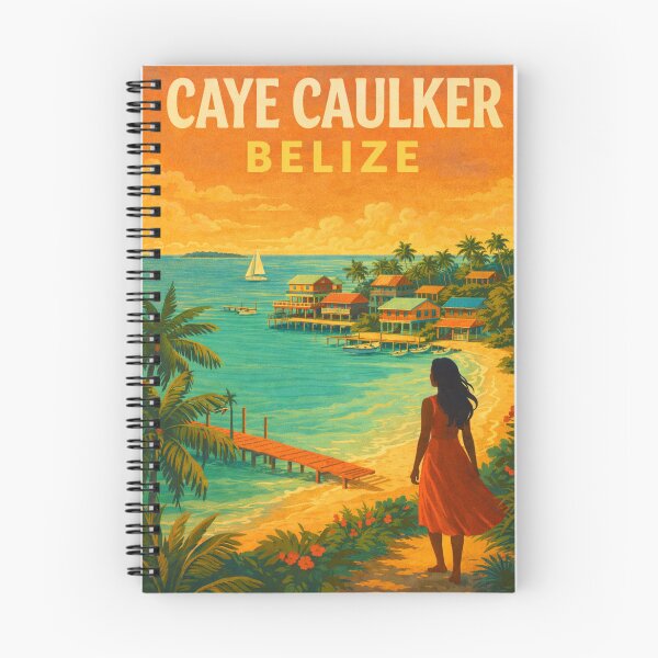 Item preview, Caye Caulker Belize – Caribbean Island Village, Palms, and Sailboats off the Belize Barrier Reef designed and sold by Aryabek.
