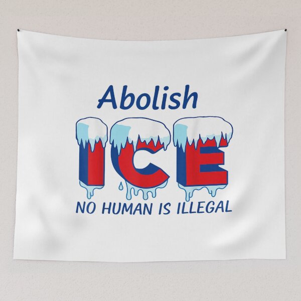 Item preview, Abolish ICE No Human Is Illegal Immigration Rights Social Justice Protest designed and sold by PhocoNibict.