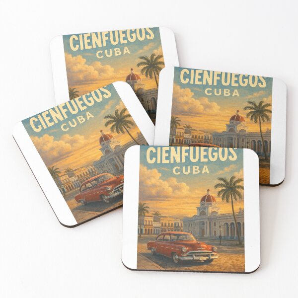 Item preview, Cienfuegos Cuba – Colonial Streets, Palacio de Valle, and Classic Car by Parque Martí designed and sold by Aryabek.