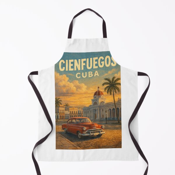 Item preview, Cienfuegos Cuba – Colonial Streets, Palacio de Valle, and Classic Car by Parque Martí designed and sold by Aryabek.