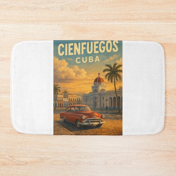 Item preview, Cienfuegos Cuba – Colonial Streets, Palacio de Valle, and Classic Car by Parque Martí designed and sold by Aryabek.