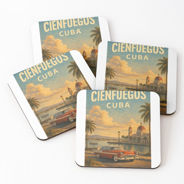 Item preview, Cienfuegos Cuba – Waterfront Domes, Classic Car, and Coastal Promenade in Punta Gorda designed and sold by Aryabek.
