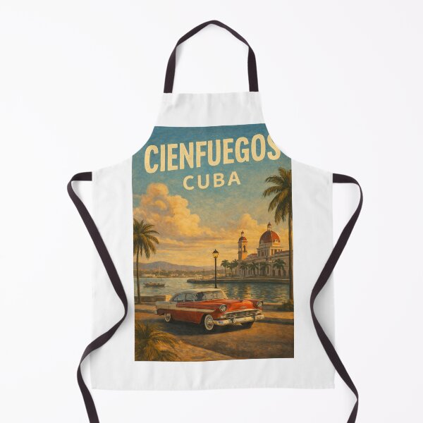 Item preview, Cienfuegos Cuba – Waterfront Domes, Classic Car, and Coastal Promenade in Punta Gorda designed and sold by Aryabek.