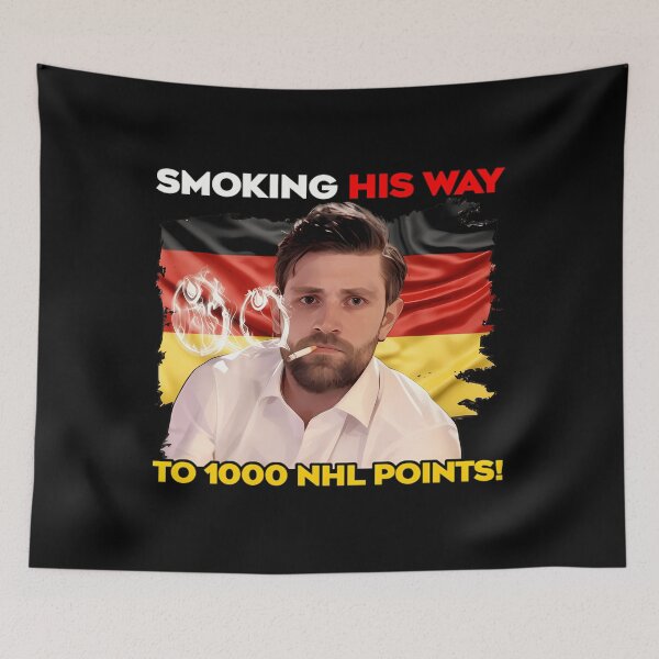 Item preview, Leon Draisaitl Smoking His Way To 1000 Points designed and sold by MadMaxStore.
