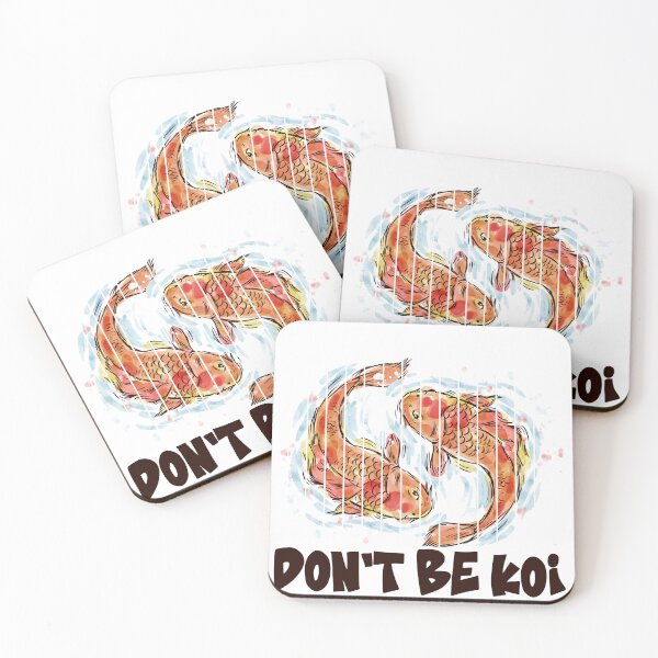 Item preview, Dont Be Koi Funny Fish Pun Watercolor designed and sold by Stag Prime Shop.
