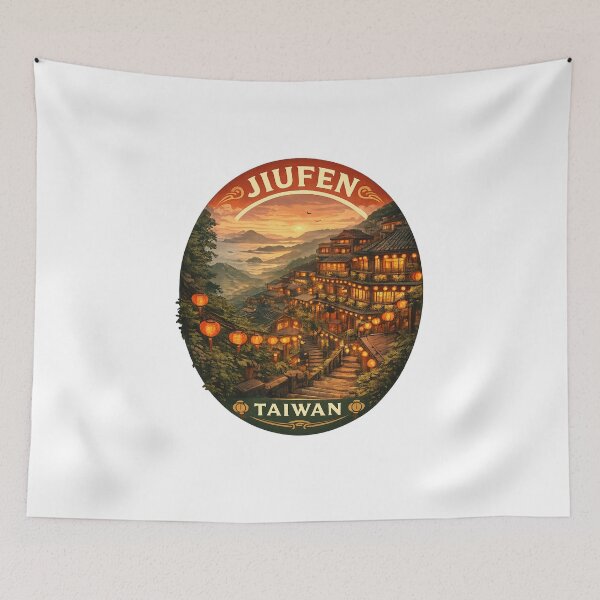 Item preview, Jiufen Taiwan – Lantern-Lit Tea Houses and Mountain Views over the Northern Coast designed and sold by Aryabek.