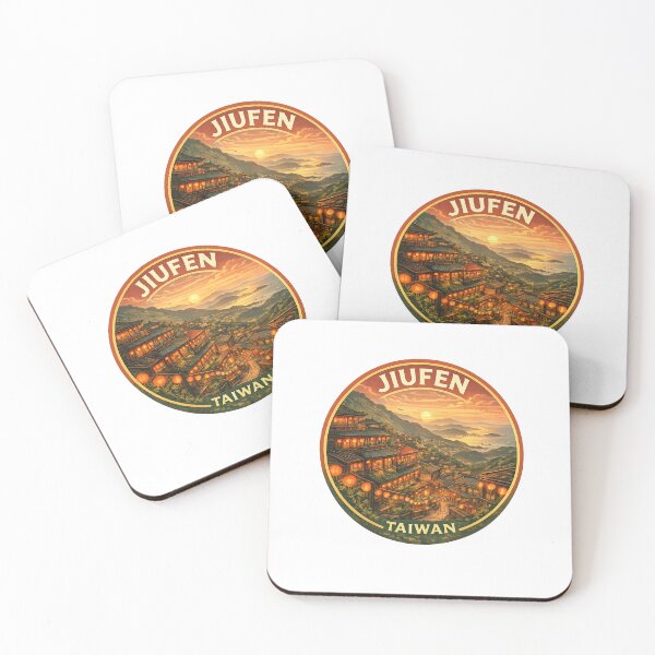 Item preview, Jiufen Taiwan – Sunset Over Lantern Streets and Tea Houses Facing the Pacific Ocean designed and sold by Aryabek.