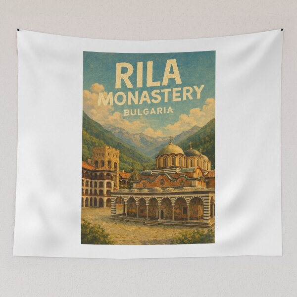 Item preview, Rila Monastery Bulgaria – Historic Orthodox Complex and Mountainscape near Kyustendil designed and sold by Aryabek.