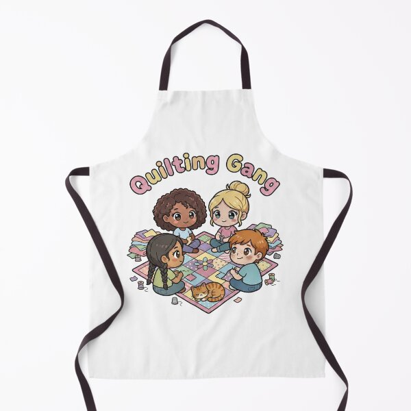 Item preview, Kawaii Quilting Gang | Chibi Sewing Circle and Cat designed and sold by Twenty2Creative.