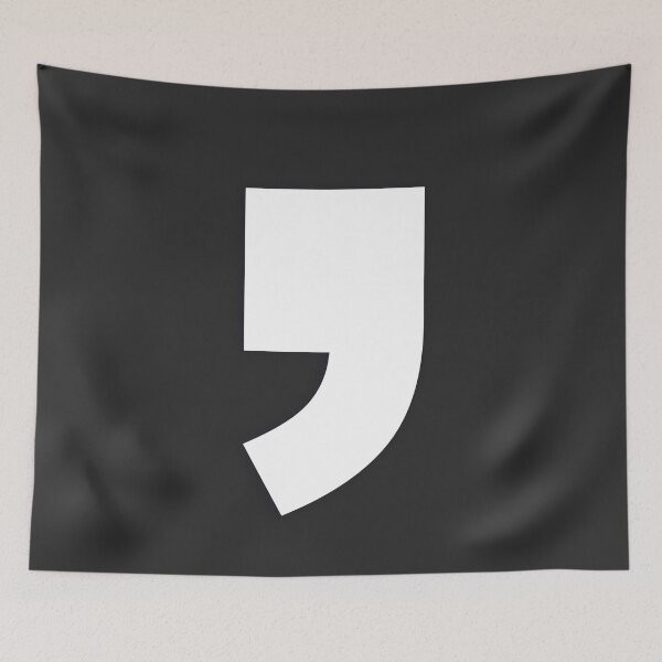 Item preview, COMMA — White Minimal Bold Type Statement designed and sold by WORDPAUSE.