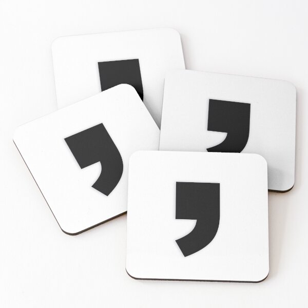 Item preview, COMMA — Black Minimal Bold Type Statement designed and sold by WORDPAUSE.
