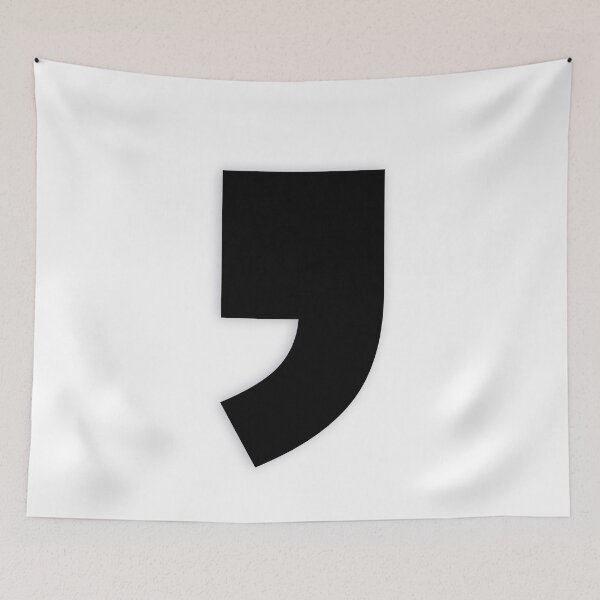 Item preview, COMMA — Black Minimal Bold Type Statement designed and sold by WORDPAUSE.