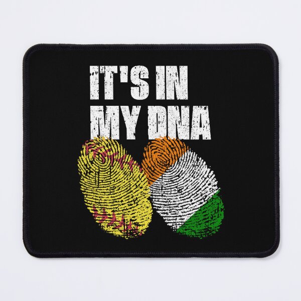 Item preview, IT'S IN MY DNA Softball - Côte D'ivoire Flag Fingerprint designed and sold by CosmoKitsch.