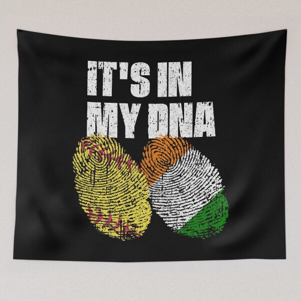 Item preview, IT'S IN MY DNA Softball - Côte D'ivoire Flag Fingerprint  designed and sold by CosmoKitsch.