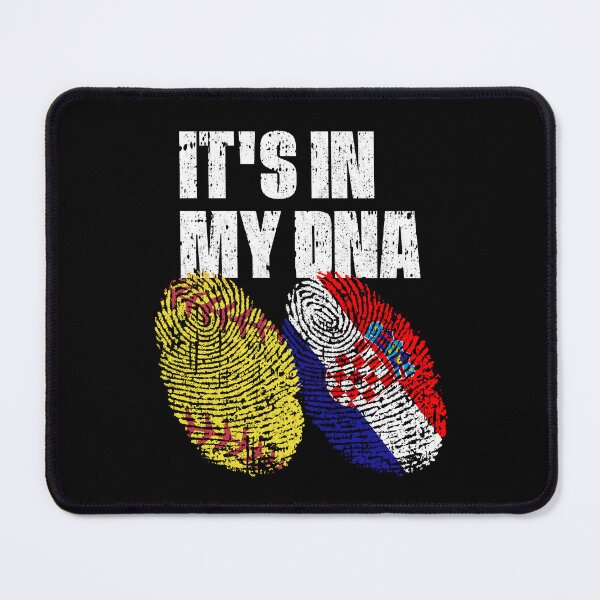 Item preview, IT'S IN MY DNA Softball - Croatia Flag Fingerprint designed and sold by CosmoKitsch.