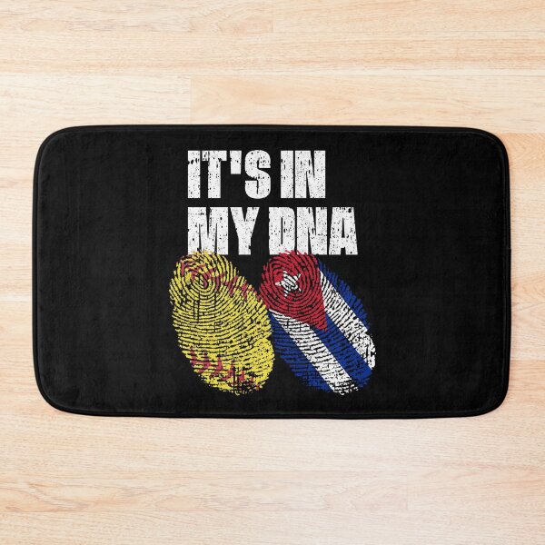 Item preview, IT'S IN MY DNA Softball - Cuba Flag Fingerprint  designed and sold by CosmoKitsch.