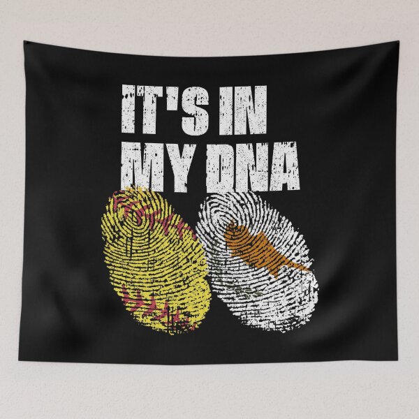 Item preview, IT'S IN MY DNA Softball - Cyprus Flag Fingerprint  designed and sold by CosmoKitsch.