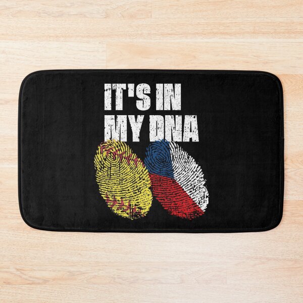 Item preview, IT'S IN MY DNA Softball - Czech Republic Flag Fingerprint  designed and sold by CosmoKitsch.