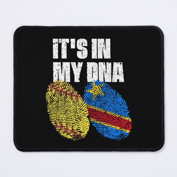Item preview, IT'S IN MY DNA Softball - Democratic Republic of the Congo Flag Fingerprint  designed and sold by CosmoKitsch.