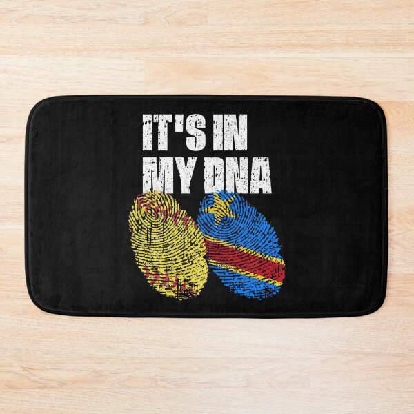 Item preview, IT'S IN MY DNA Softball - Democratic Republic of the Congo Flag Fingerprint  designed and sold by CosmoKitsch.