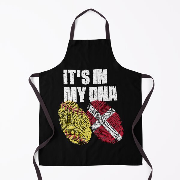 Item preview, IT'S IN MY DNA Softball - Denmark Flag Fingerprint  designed and sold by CosmoKitsch.