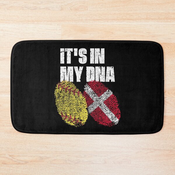Item preview, IT'S IN MY DNA Softball - Denmark Flag Fingerprint  designed and sold by CosmoKitsch.