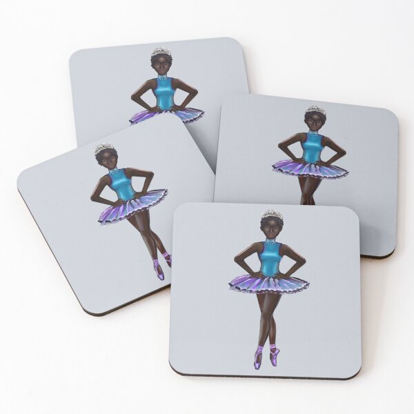 Item preview, Ballerina Noor #3 - beautiful  black African American girl dancing ballet designed and sold by Artonmytee.