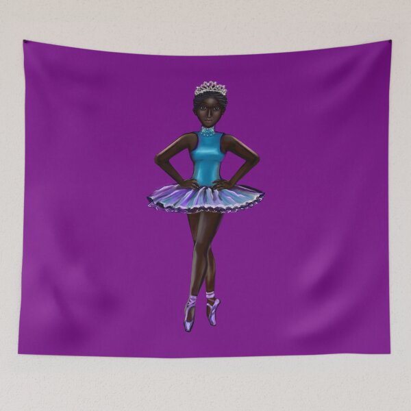 Item preview, Ballerina Noor #3 - beautiful  black African American girl dancing ballet designed and sold by Artonmytee.