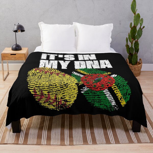 Item preview, IT'S IN MY DNA Softball - Dominica Flag Fingerprint designed and sold by CosmoKitsch.
