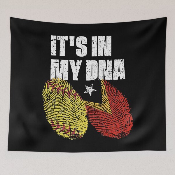 Item preview, IT'S IN MY DNA Softball - East Timor Flag Fingerprint  designed and sold by CosmoKitsch.