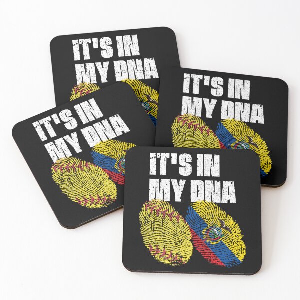 Item preview, IT'S IN MY DNA Softball - Ecuador Flag Fingerprint  designed and sold by CosmoKitsch.