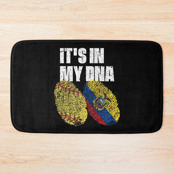 Item preview, IT'S IN MY DNA Softball - Ecuador Flag Fingerprint  designed and sold by CosmoKitsch.