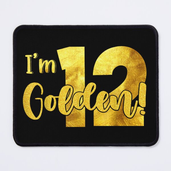 Item preview, Im 12 Golden 12th Birthday Gift For Girls Boys Gold Glitter designed and sold by ObukiLantara.