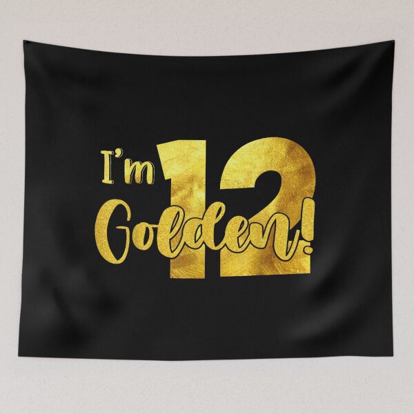 Item preview, Im 12 Golden 12th Birthday Gift For Girls Boys Gold Glitter designed and sold by ObukiLantara.