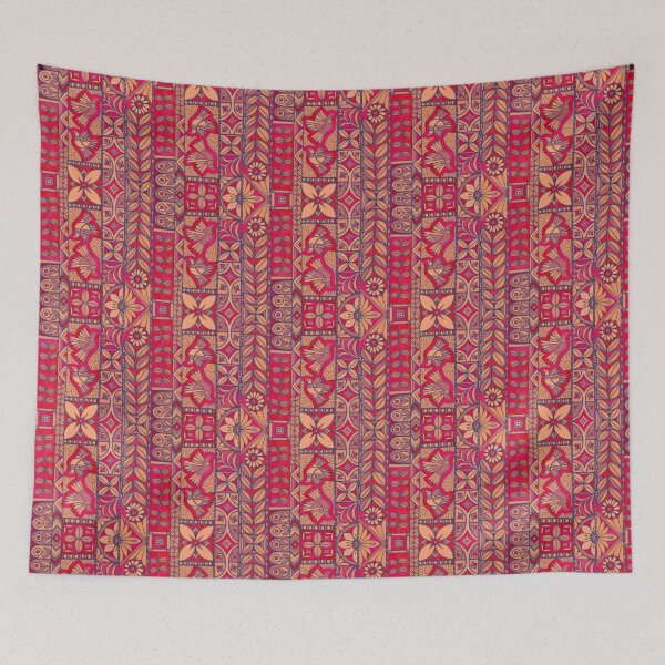 Item preview, Pasifika Garden Doves Crimson blooms designed and sold by AprilAppleArt.