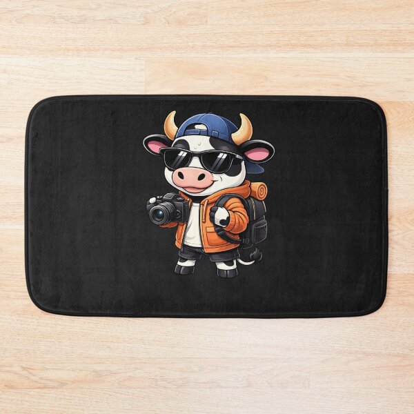 Item preview, Travel Influencer Cow – Cute Chibi Cow Cartoon | Adventure Lifestyle Design designed and sold by ColorSplash123.