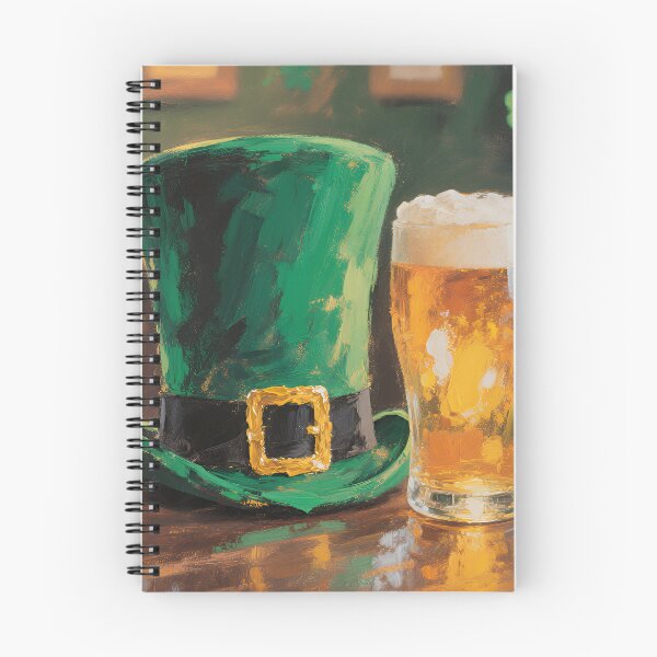 Item preview, Irish Pub Still Life – Leprechaun Hat and Beer | Painterly St Patrick’s Day Art designed and sold by cr6zym1nd.