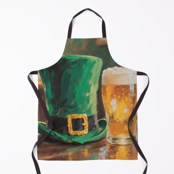 Item preview, Irish Pub Still Life – Leprechaun Hat and Beer | Painterly St Patrick’s Day Art designed and sold by cr6zym1nd.
