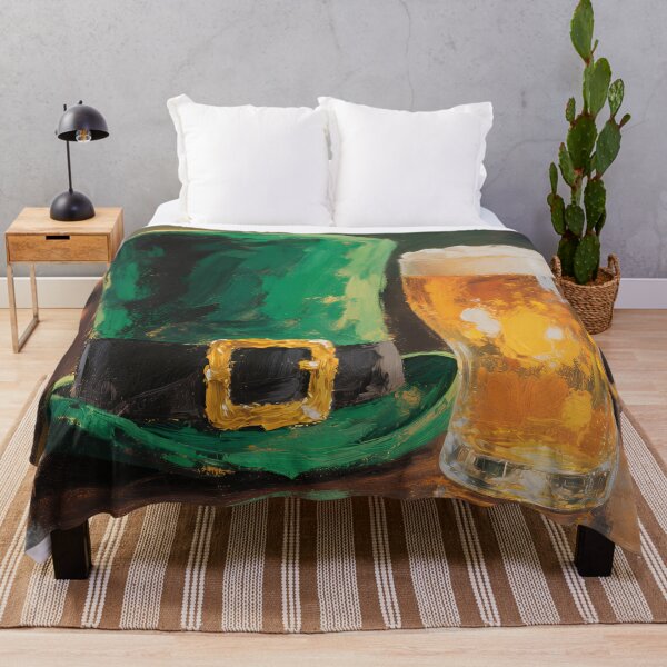 Item preview, Irish Pub Still Life – Leprechaun Hat and Beer | Painterly St Patrick’s Day Art designed and sold by cr6zym1nd.