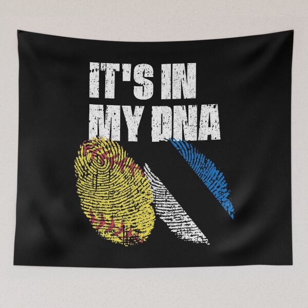 Item preview, IT'S IN MY DNA Softball - Estonia Flag Fingerprint  designed and sold by CosmoKitsch.