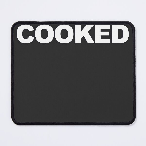 Item preview, COOKED — White Minimal Bold Type Statement designed and sold by WORDPAUSE.
