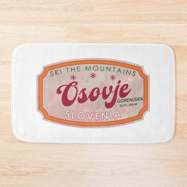 Item preview, Osovje, Slovenia, Gorenjska, Ski, textured skiing badge designed and sold by Wanderful-roads.