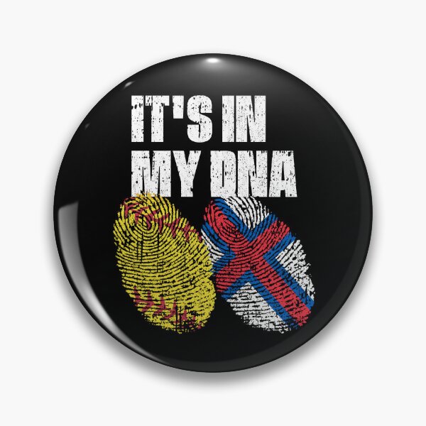 Item preview, IT'S IN MY DNA Softball - Faroe Islands Flag Fingerprint  designed and sold by CosmoKitsch.