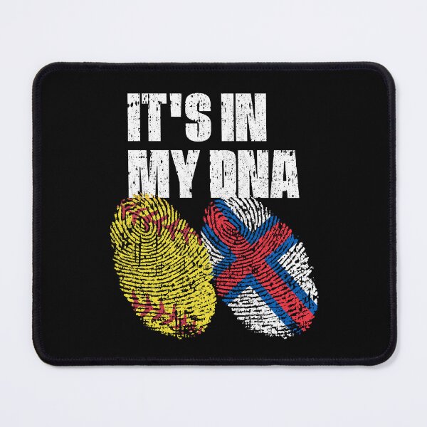 Item preview, IT'S IN MY DNA Softball - Faroe Islands Flag Fingerprint  designed and sold by CosmoKitsch.